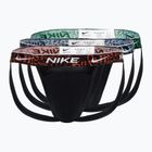 Мъжки слипове Nike Dri-FIT Everyday Cotton Stretch Jock Strap 3 чифта black/red/aquarius blue/stadium green