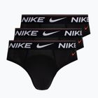Мъжки слипове Nike Dri-Fit Hip Logo 3 чифта black/black/black