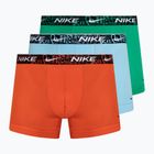 Мъжки боксерки Nike Everyday Cotton Stretch Trunk 3 чифта червено/аквариус синьо/стадионно зелено