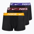 Мъжки боксерки Nike Dri-Fit Essential Micro Trunk 3 чифта black university gold/deep night/dark team red wb