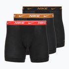 Мъжки боксерки Nike Everyday Cotton Stretch 3 чифта черни light crimsn/desrt ochre/черен колан