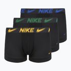 Мъжки боксерки Nike Dri-Fit Essential Micro 3 чифта black/game royal/malachite/un gold/zoom wb