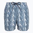 Мъжки къси панталони за плуване Calvin Klein Medium Drawstring Print blue