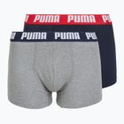 Мъжки боксерки PUMA Everyday Basic 2 чифта navy/grey