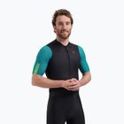 Мъжка тениска за колоездене Rogelli Fast black/teal/green