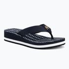 Дамски джапанки Tommy Hilfiger Im Th Chainprint Midwedge Sandal space blue