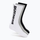 Чорапи SKECHERS Terry Crew 1/2 3 pack grey/black