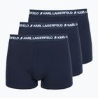 Мъжки боксерки KARL LAGERFELD Logo Trunk 3 чифта navy