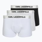 Мъжки боксерки KARL LAGERFELD Elastic Trunk 3 чифта black/white/grey