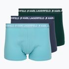 Мъжки боксерки KARL LAGERFELD Logo Trunk Multiband 3 чифта dark sea/indigo/blue