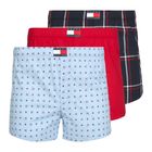 Мъжки боксерки Tommy Hilfiger Woven Boxer Print 3 pack rwb foulard/med red/rwb w chck