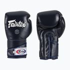 Fairtex Стилни ъглови боксови ръкавици за спаринг - заключен палец, сини