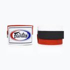 Fairtex Handwraps 455 cm бели/червени боксови превръзки