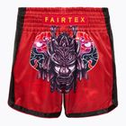 Детски боксови шорти Fairtex BSK2108 "Silent Warrior", червени