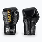 Боксови ръкавици Fairtex Glory Kickboxing Competition Training Boxing black/silver