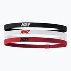 Лента за глава Nike Elastic Headbands 2.0 3 бр. black/white/university red