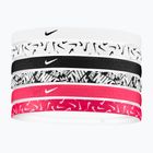 Лента за глава Nike Headbands Printed 6 бр. white/aster pink/black
