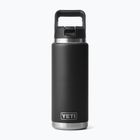 Термо бутилка YETI Rambler Straw 769 ml black