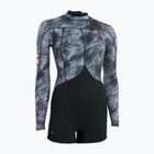 Дамски неопренов костюм за плуване ION Amaze Shorty 2.0 Back Zip black flowers