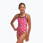 Детски бански костюм от една част Funkita Single Strap One Piece paper pink