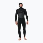 Мъжки неопренов костюм за плуване Rip Curl Dawn Patrol Hooded 6/4 mm Chest Zip black