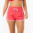 Дамски къси панталони за плуване Rip Curl Retro Volley 3" с висока талия, червен хибискус