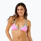Горнище от бански костюм Rip Curl Surf Puff Sliding Tri light pink