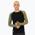Мъжка термоактивна блуза Mons Royale Temple Merino fern/black