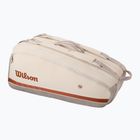 Чанта за тенис Wilson Roland Garros Super Tour 9PK крем/глина