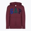 Детски суитшърт GAP V-Fall Fash Logo FZ deep grannet red