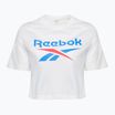 Дамска тениска Reebok Identity Big Logo Crop Tee бяло/каралово/синьо