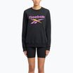 Дамски суитшърт Reebok Identity Big Logo Fleece Crew черен/лилав rave/електрически кехлибар