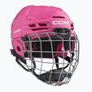 Детска хокейна каска CCM Tacks 70 Combo pink