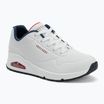 Дамски обувки SKECHERS Uno Stand On Air white durabuck/navy/red trim/mesh