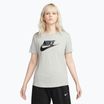 Дамска тениска Nike Sportswear Club Essentials Logo тъмно сиво, велурено/черно