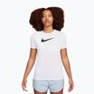Дамска тениска за тренировки Nike Dri-Fit в бяло/черно