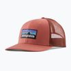 Шапка с козирка Patagonia P-6 Logo Trucker potters red