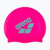 Шапка за плуване Arena Big Logo шокиращо розово/вода