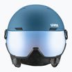 Ски каска UVEX Wanted Visor stone blue matt/mirror blue/smoke