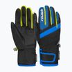 Детски ски ръкавици Reusch Duke R-Tex XT черни/блестящо сини/безопасно жълти