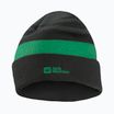 Детска зимна шапка Jack Wolfskin Stripy Knit в цвят шисто зелено/мистично