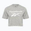 Дамска тениска Reebok Identity Big Logo Crop Tee medium grey heather