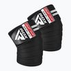 RDX KR11 Gym Knee Wrap черни/бели протектори за коляно