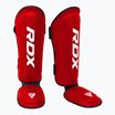 RDX T1 Shin Instep Guards протектори за пищяли и стъпала червено/бяло