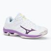 Дамски обувки за волейбол Mizuno Wave Voltage 2 white/patrician purple/quince