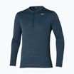 Мъжка тениска за бягане с дълъг ръкав Mizuno Impulse Core Half Zip blue wing teal