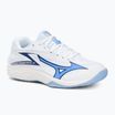 Детски обувки за волейбол Mizuno Lightning Star Z7 white/bellwether blue/bel air blue