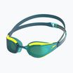 Очила за плуване Speedo Fastskin Hyper Elite Mirror хипер жълто/стомана/емералд огледало
