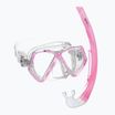 Детски комплект за шнорхелинг Mares Combo Zephir Junior pink/clear