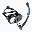 Комплект за гмуркане Cressi Big Eyes Evolution + Alpha Ultra Dry black/blue